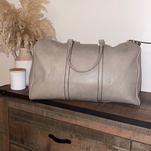 Large, gray duffel bag